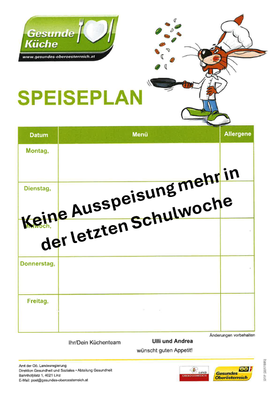Speiseplan