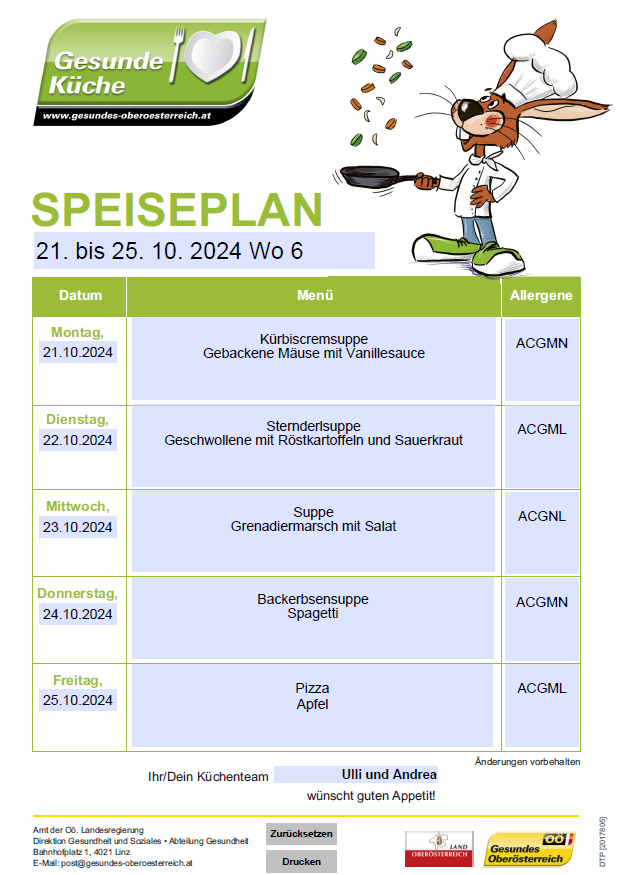 Speiseplan