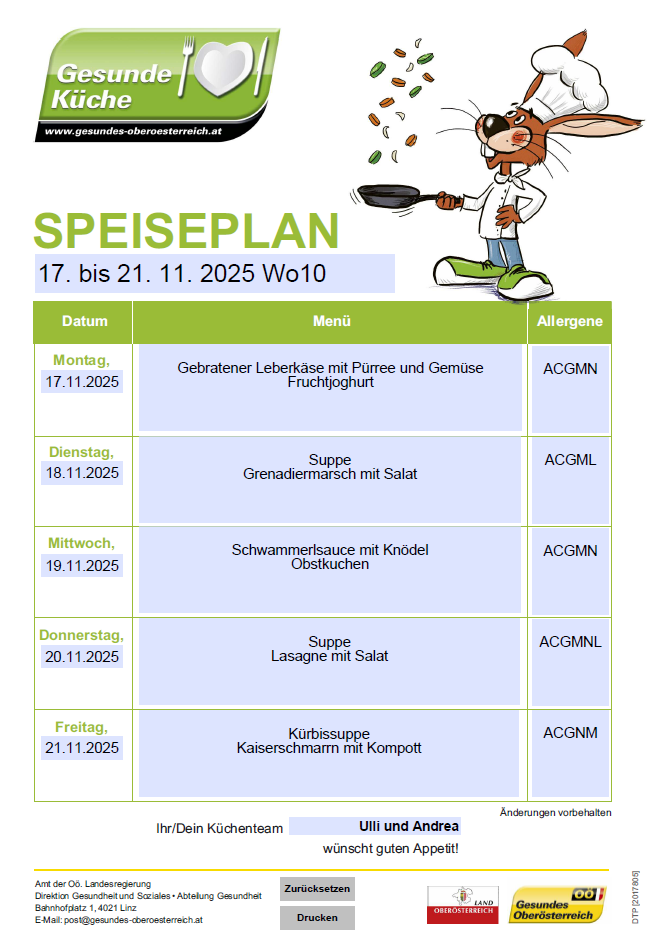 Speiseplan