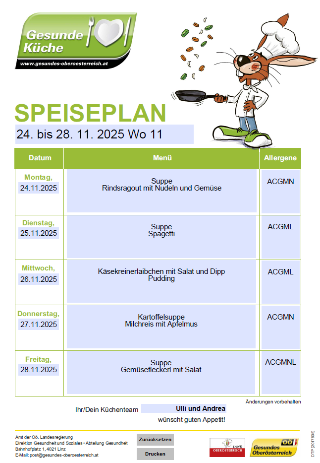 Speiseplan
