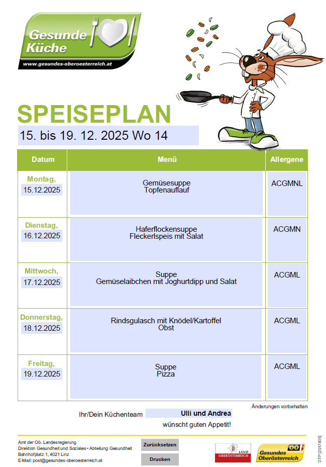 Speiseplan