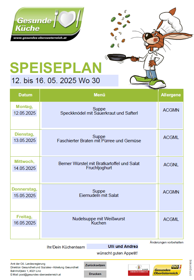 Speiseplan