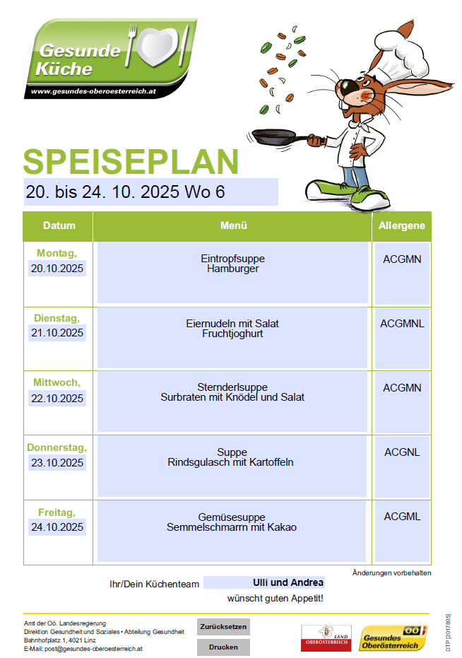 Speiseplan