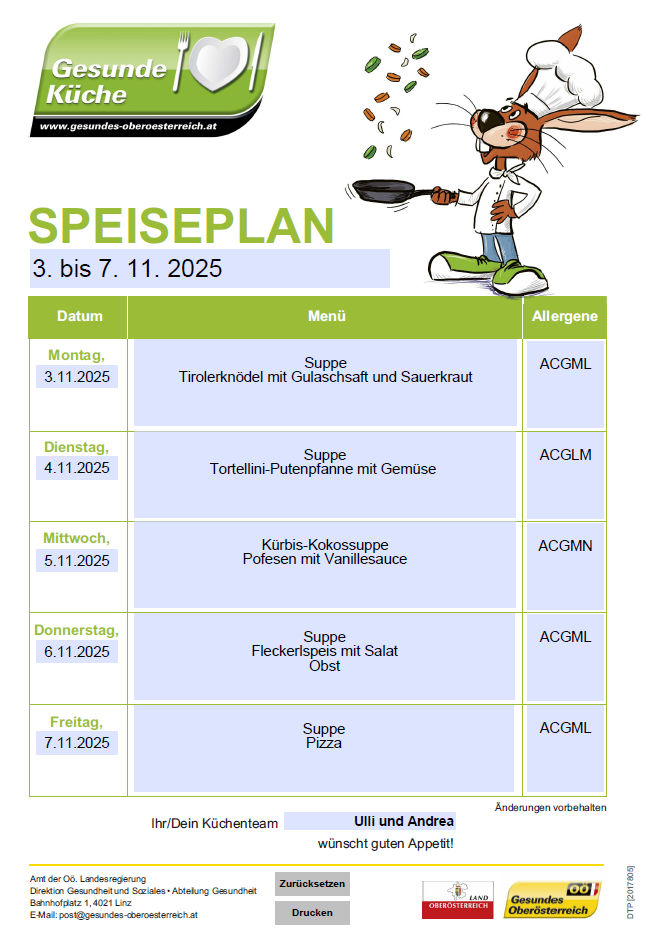 Speiseplan