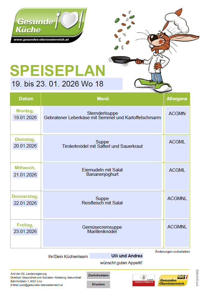 Speiseplan