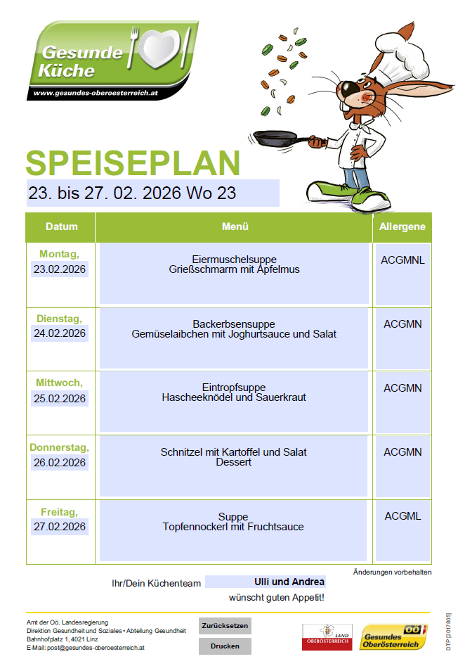 Speiseplan
