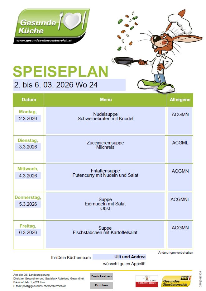 Speiseplan