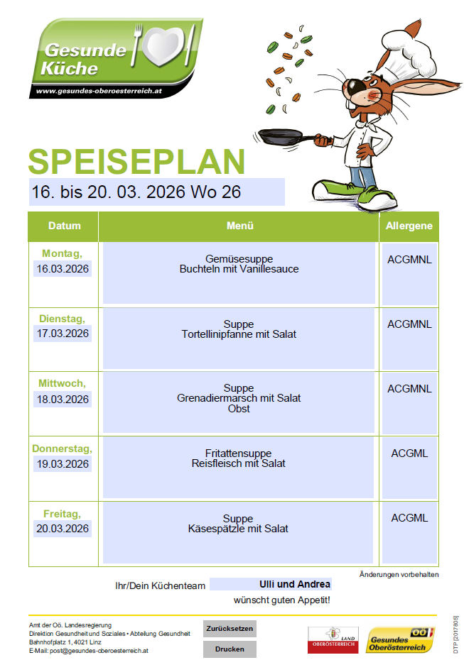 Speiseplan