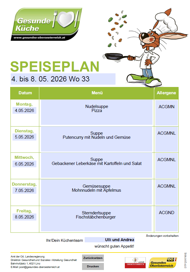 Speiseplan