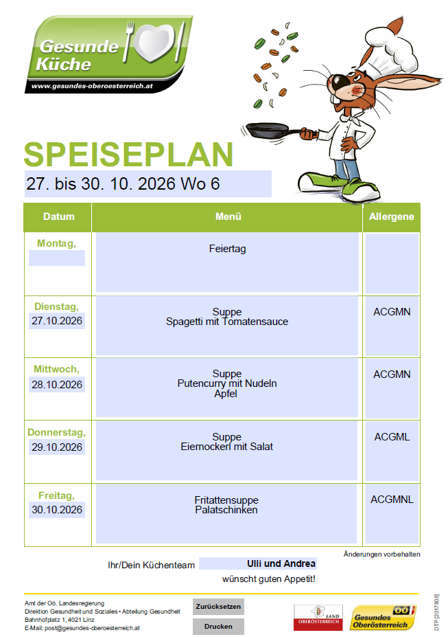 Speiseplan