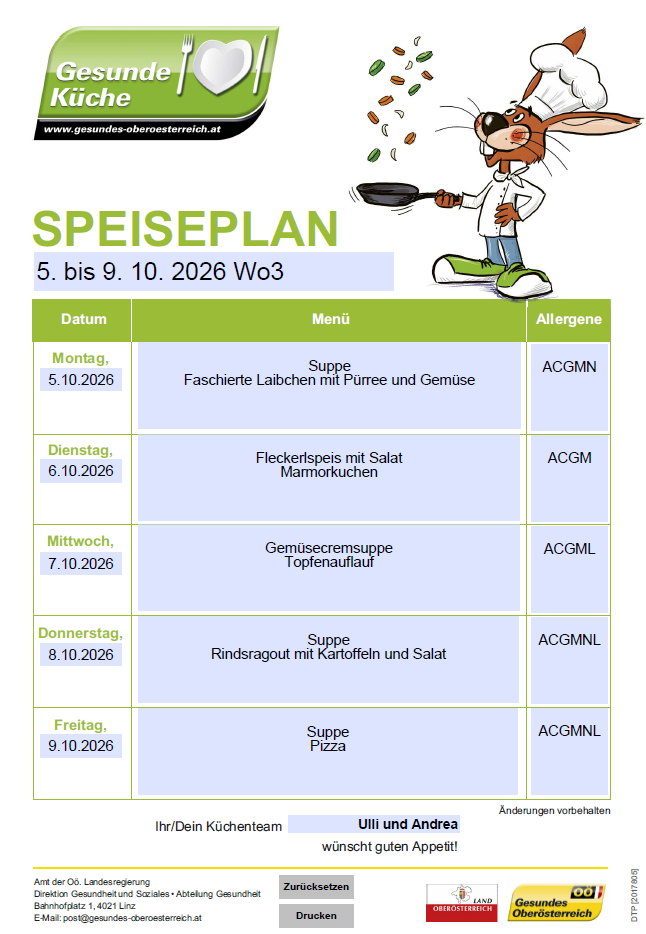 Speiseplan